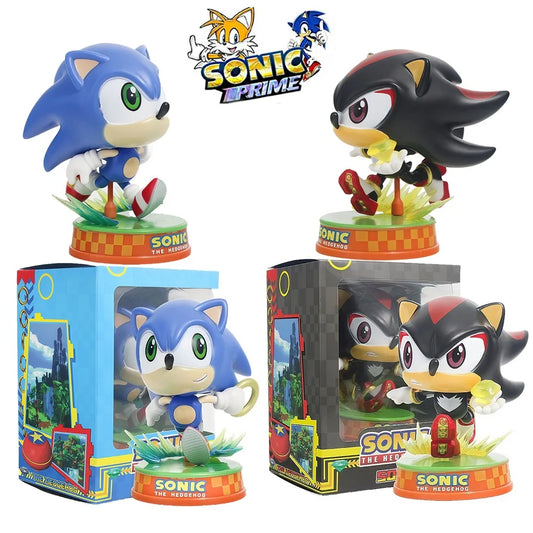 11CM Anime PVC Best Selling Sonic Character Toy Hedgehog Shadow Tail Action Doll Model Kids Animal Toy Birthday Gifts