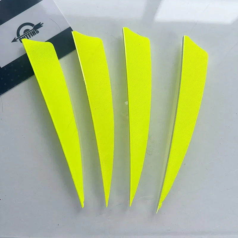 ONTFIHS 50PCS Archery Fletching RW 4" Shield Arrow Feathers with Natural Turkey Feathers