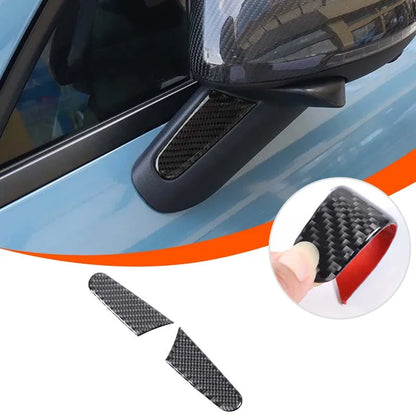 For Porsche Macan 2014-2021 Real Carbon Fiber Rearview Mirror Pillar Decoration Sticker Car Exterior Sticker Auto Accessories