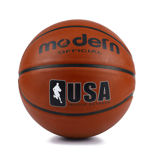 1pc Official Adult Teenager Basketball - Brown size 4/5/6/7 Basketball - Durable Rubber Indoor/Outdoor Professional Game Ball