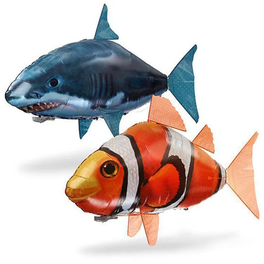 2.4G Remote control flying shark toy clown nemo fish balloon inflatable helium RC air plane flying saucer Wedding gift Decorate