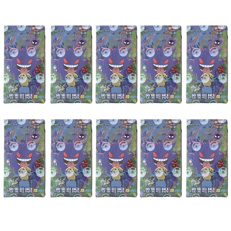 Hot Pkm Cards PTCG Simplified Chinese Zhu Zi Collected 151 Thin/Fat Box Change Series Card Ponyta Gengar Collectible Game Cards