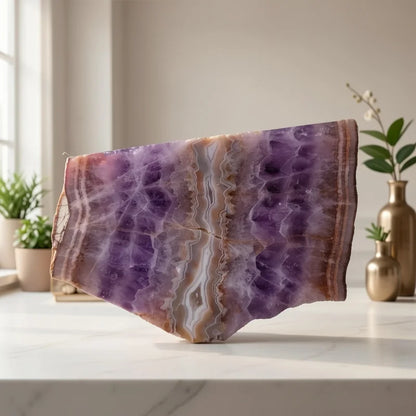 Unique amethyst lace slices with irregular shapes are perfect for home and office crystal decorations,crystal display