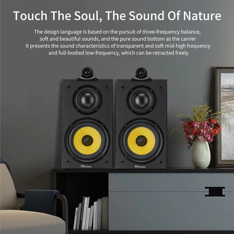 140W High-Power 6.5-inch Speaker Three-Way Bookshelf Speaker Fever 2.0 Hifi Audio Passive Home Theater Enthusiast Speaker 8Ω