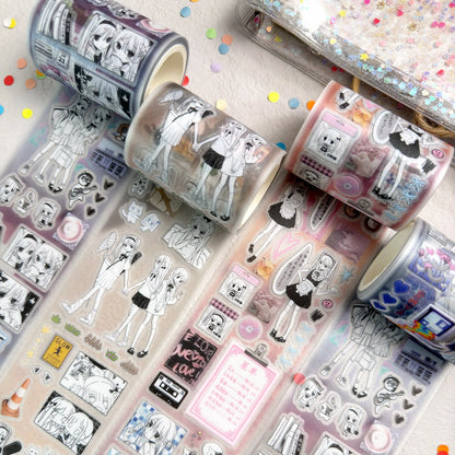 1pcs/1lot Decorative Adhesive Tapes Pieced together time Scrapbook Junk Journal DIY Paper Japanese Masking Scrapbooking Stickers