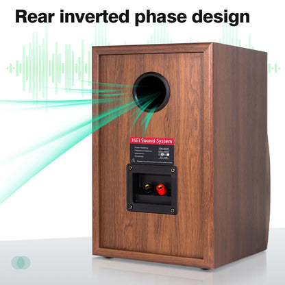 6.5 Inch Bookshelf Speaker HIFI 20~200W Wooden Passive 4Ohm Audio Monitor Speaker Music Player For Sound Amplifier Home Studio