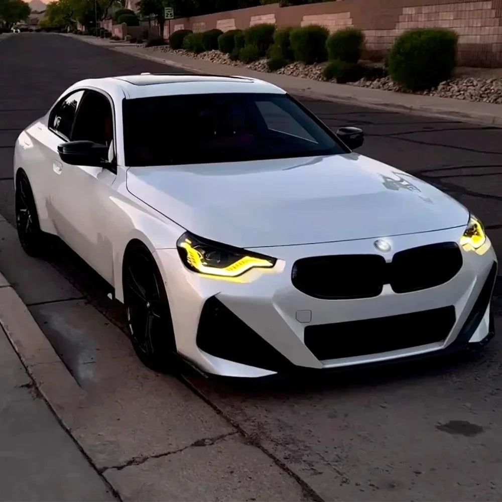 CSL Lemon Yellow DRL Daylight LED Chips For 2022 2023 2024 BMW 2 Series G87 G42 M2 M240I Refit Angel Eyes Daytime Running Light