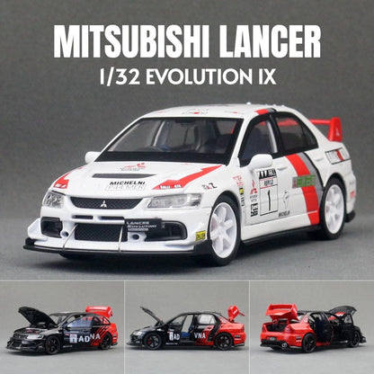 1/32 Mitsubishi Lancer EVO Final Edition JDM Racing Toy Car Model Diecast Metal Miniature Collection Gift For Children Boys