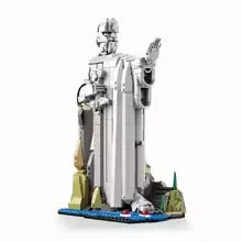 New King Statue Assembled Building Blocks Bookshelf Desktop Display Stand Bricks Adult Collectible Birthday Decor Gift Toy