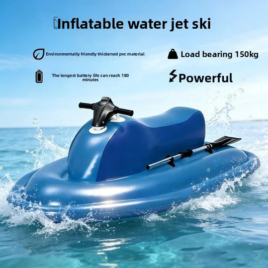 Foldable Electric Inflatable Jet Ski – Motorized Watercraft for Kids & Adults, Pool Lake Summer Fun
