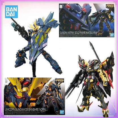 Bandai Original Gundam RG 1/144 ASTRAY GOLD FRAME AMATSU MINA Anime Action Figure Assembly Model Kit Gunpla Collection Genuine