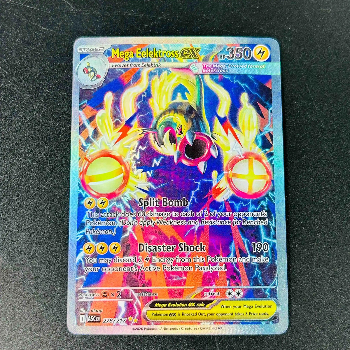 N's Zoroark Ex 286/217 English Version Collectible Grade DIY Foil Texture Nice Condition Premium Anime Collection Cards