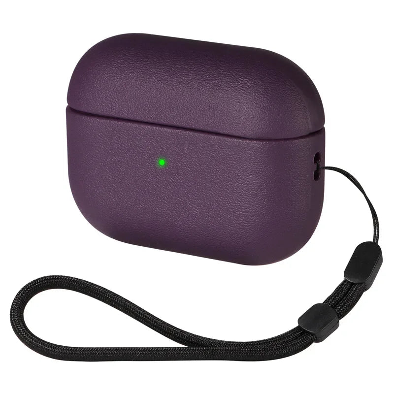 Leather Grain Case For Airpods Pro 2 For Airpods Pro 3 Case Airpods 5 4 3 Apple Bluetooth Earphone Accessories Protect Machine