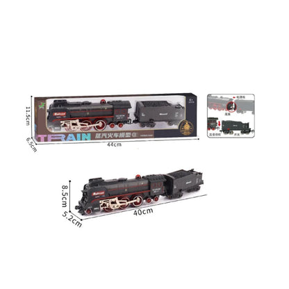 Vintage Steam Train Track Accessories Simulation Electric Train Model Retro Track Train Boy Toys Gift For Kids