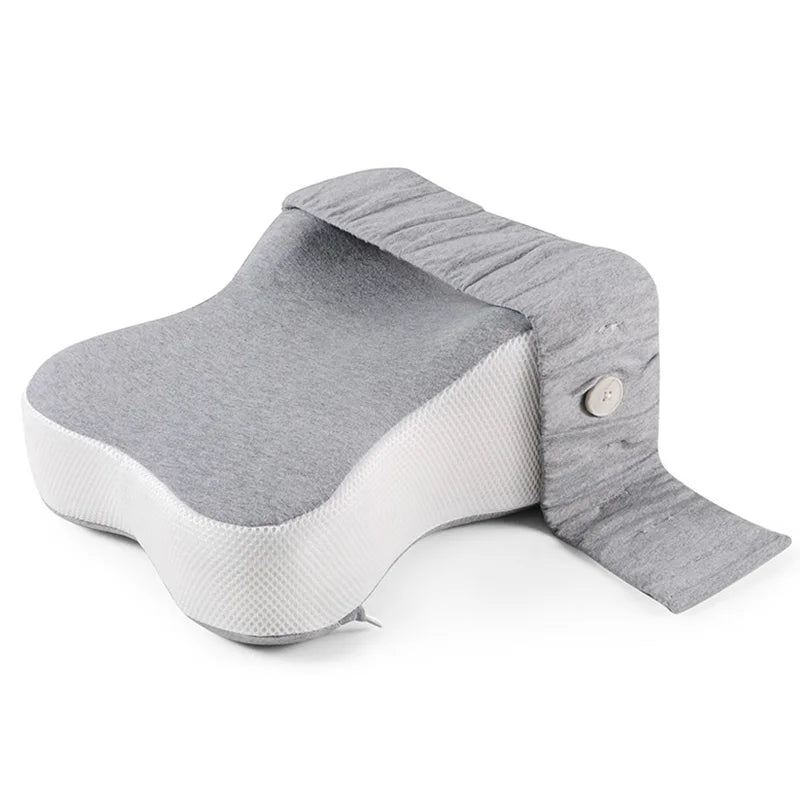 Long 14”Knee Pillow for Side Sleeper Fully Support Thighs and Knees for Required Knee Separation- Leg Pillow - Large, Gray