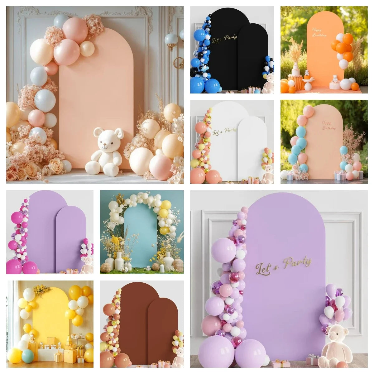 Solid Colours Arch Backdrops Cover Wedding Party Photography Backdrops Photo Kids Birthday Party Table Cover Decoration
