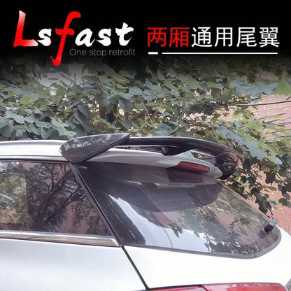 Car Spoiler Universal Wing Racing Hatchback Wings Car Tail Exterior Trim ABS Spoilers GT Carbon Fiber Tail Wing Car accessories