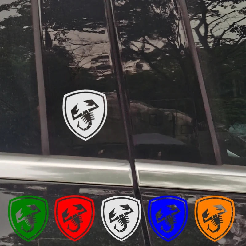 2Pcs Car Center Pillar Decorative Sticker For Fiat 500 500E 500X 500L Abarth 695 Panda Reflective Auto Sport Decor Decal Tuning