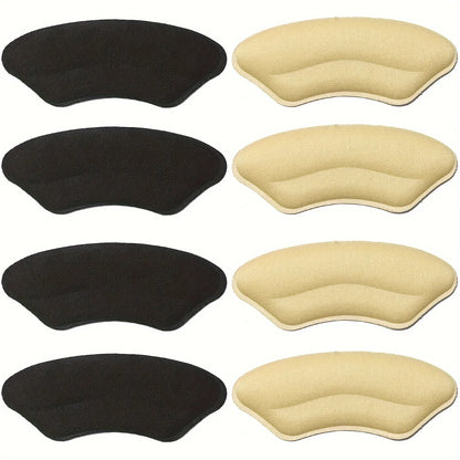 8-Pack Heel Pads for Too Big Shoes Self-Adhesive Heel Protectors Heel Inserts Improve Shoe Fit And Comfort Prevent Heel Slippage