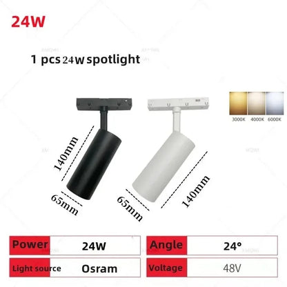 Magnetic Track LED Light Fixtures Flexible Ceiling Spotlight Rail Strip Magnet System For Indoor Modern Home Living Room Kitchen