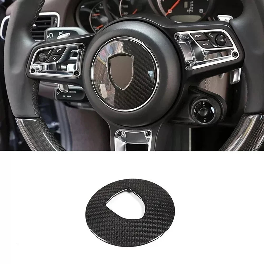 High Performance Carbon Fiber Steering Wheel Cover Designed Specifically for Porsche For Panamera For Cayenne For Macan Models