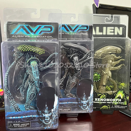 Grid Warrior Xenomorph Alien Figure Alien vs Predator Action Figure Collectible Model Toys Christmas Birthday Gift