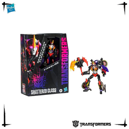 Official First Edition Hasbro Transformers Shattered Glass Flamewar Fireglide Action Figure Decepticon Collection Toy