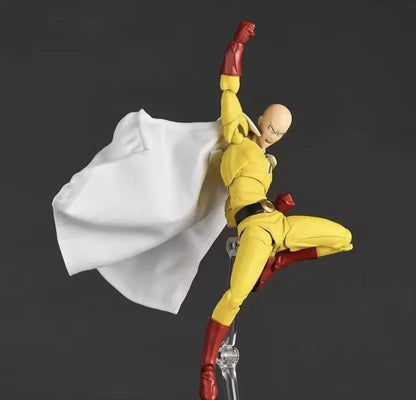 Hot One Punch Man Saitama Amazing Yamaguchi Revoltech Saitama In Stock Anime Action Collection Figures Model Toys Gifts