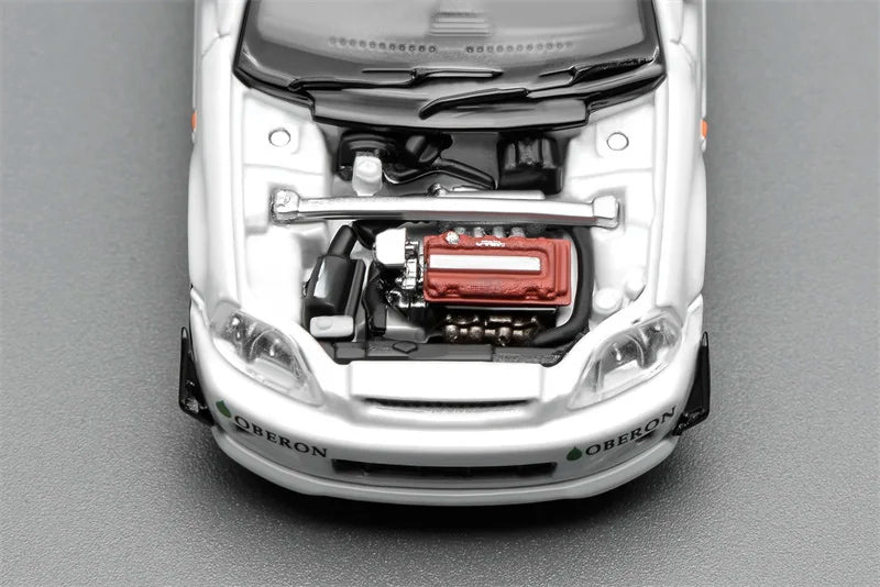 1:64 Civic TYPE R (EK9) j's Racing White Diecast Collector's Vehicle Model Car