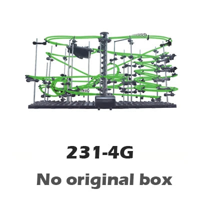 2600cm Rail Level 4 Marble Run Race Roller Coaster Night Luminous Model Building Kits Learning Toys Rolling Steel ball Sculpture