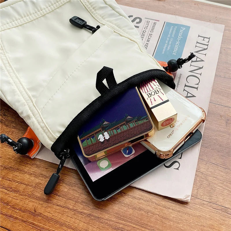 Mini Nylon Crossbody Bag Soft Small Phone Wallet Multifunctional Adjustable Strap Shoulder Bag Crossbody Purse Canvas Purse