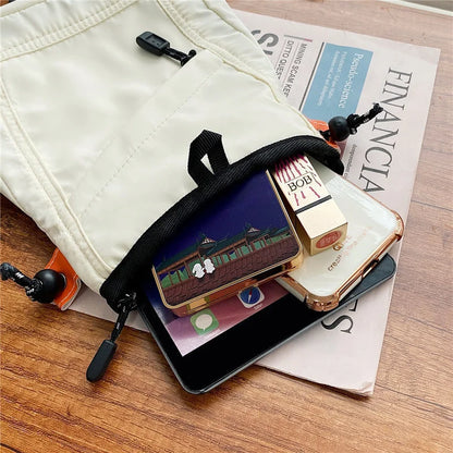 Mini Nylon Crossbody Bag Soft Small Phone Wallet Multifunctional Adjustable Strap Shoulder Bag Crossbody Purse Canvas Purse