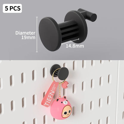 No-Drill Gaming Room Pegboard, Wall Organizer for Controller, Headphone & Keyboard Stand, Multi-Functional Display Storage Rack
