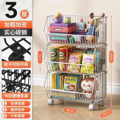주방수납 Rolling Storage Cart Multipurpose Rustproof Modern Storage Cart Kitchen Multi-layer Trolley with Wheel Kitchen Furniture