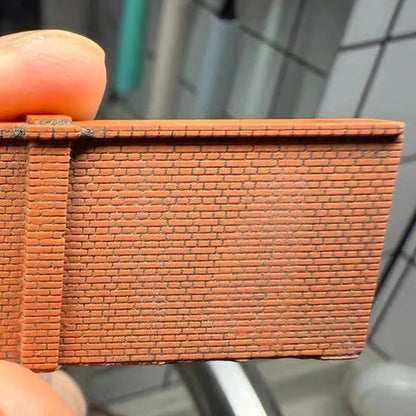 N Scale Miniature Gypsum Brick Wall Simulation Model Red Fence Wall For Building Architecture Dollhouse Garden Accessories 1Pcs