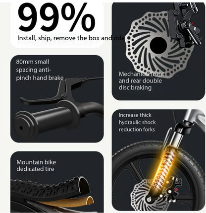 Kids Magnesium Alloy Frame Bicycle Shock Absorbing Dual Disc Brake Lightweight Children Bike for 3-6-8-10 Years Old Boys Girls