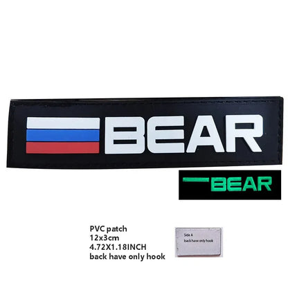 PVC Rubber Patch USEC Team Badge BEAR Magic Armband IR Reflective Tactical Morale Backpack Hook and Loop Patches for Clothing