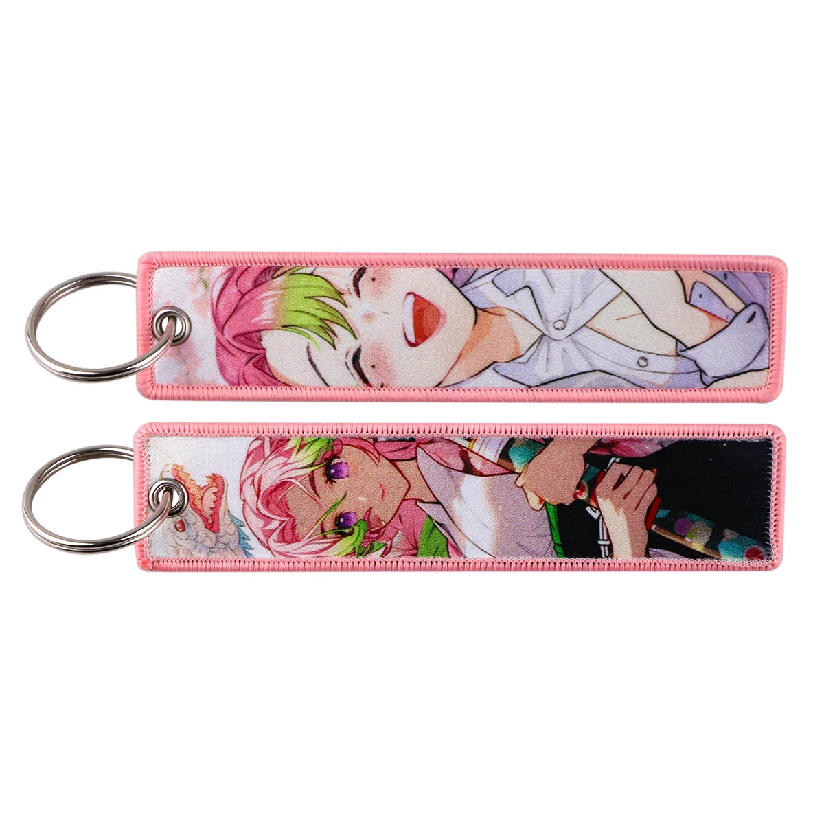 Cool Man Embroidery Key Fobs Keychains for Women Anime Key Tags Keyring Accessories Toys Gift