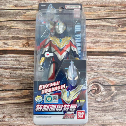 Bandai Original Genuine 17.5cm Vocal Ultraman Series Model Ornaments Movable Figure Model Collection Holiday Gifts Hot