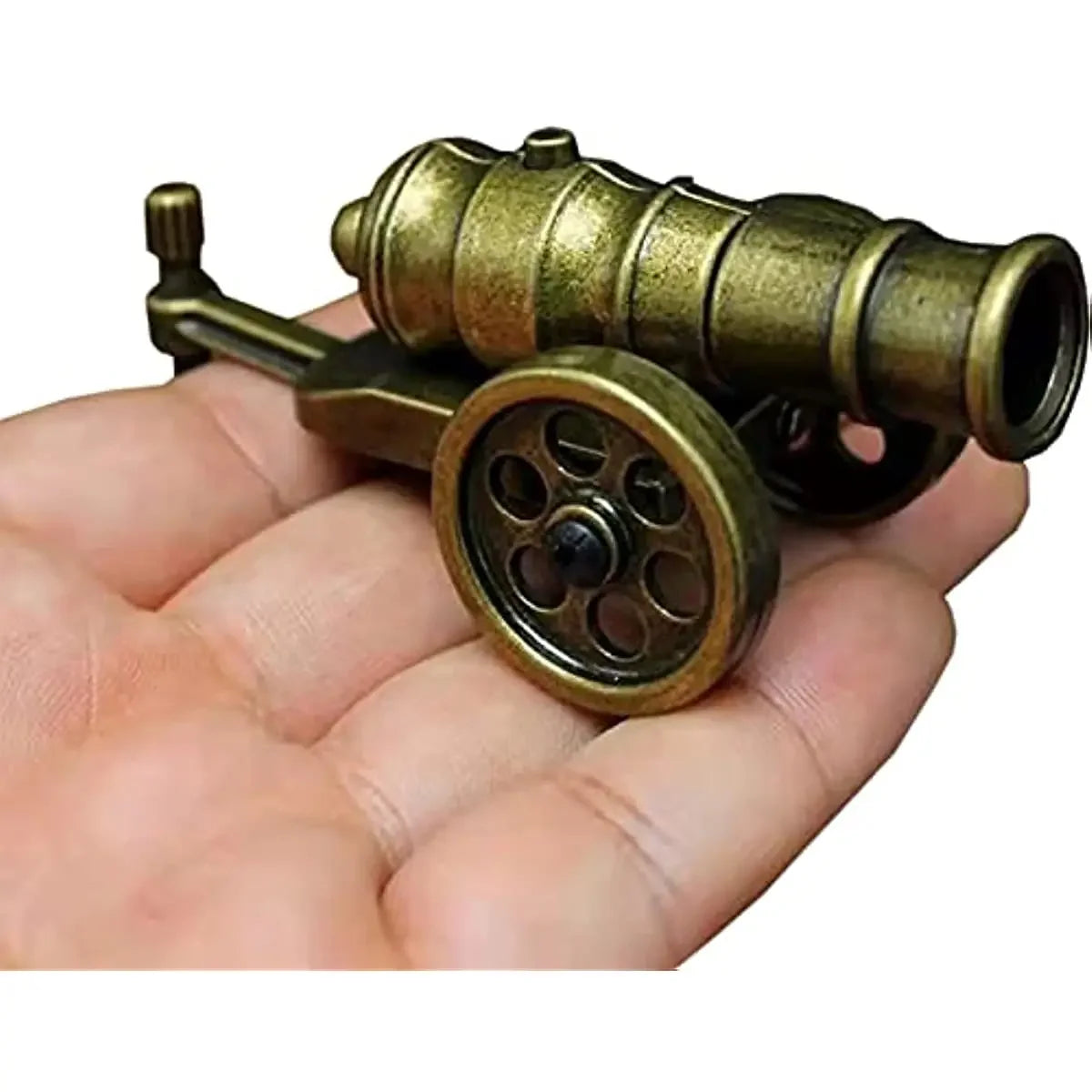 1pc Fireable Mini Cannon Model: Military Replica Tabletop Decoration - A Unique Shooting Sports Toy & Collectible Gift!