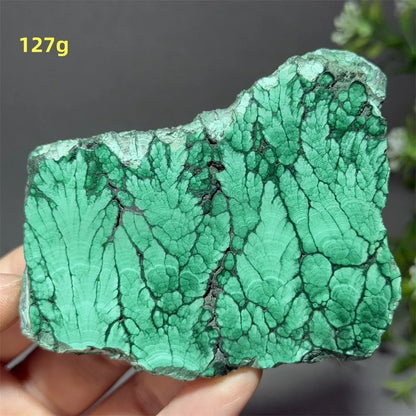Natural High-Quality And Beautiful Malachite Slate Mineral Raw Stone Therapy Meditation Prayer Energy Home Decoration+Bracket