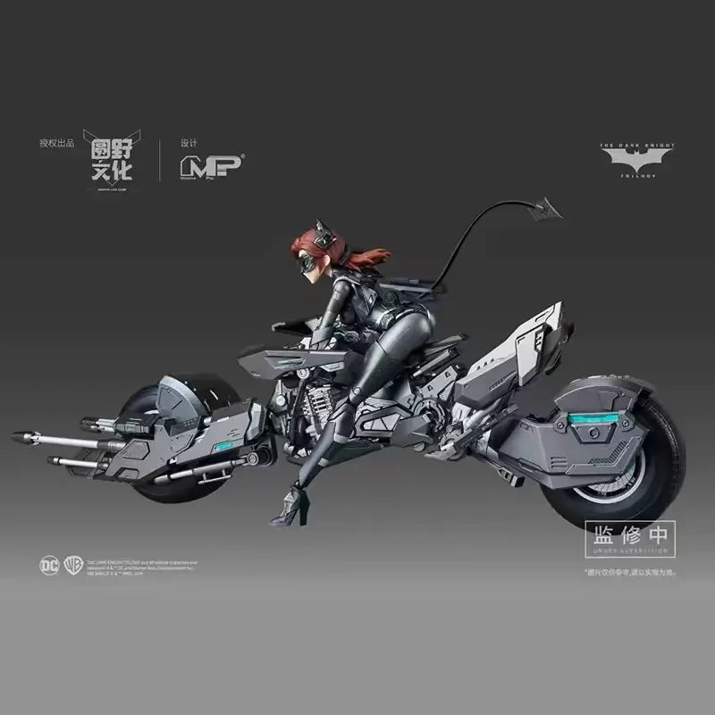 In Stock Catwoman Action Figure with Motorcycle Mech, Comic Style Statue Ornament, Collectible Decor Gift for Hobby Collectors