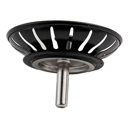 Kitchen Sink Strainer Stopper Stainless Steel Black Kitchen Basin Sink Strain Drainer Replacement Drain Waste Filter Floor Drain