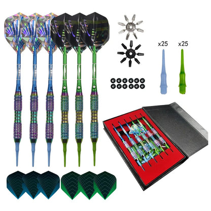 TRALOW 3/6/12PCS Professional Soft Tip Darts Set for Electronic Dartboard Darts Plastic Tip Multiple Dart Patterns To Choose