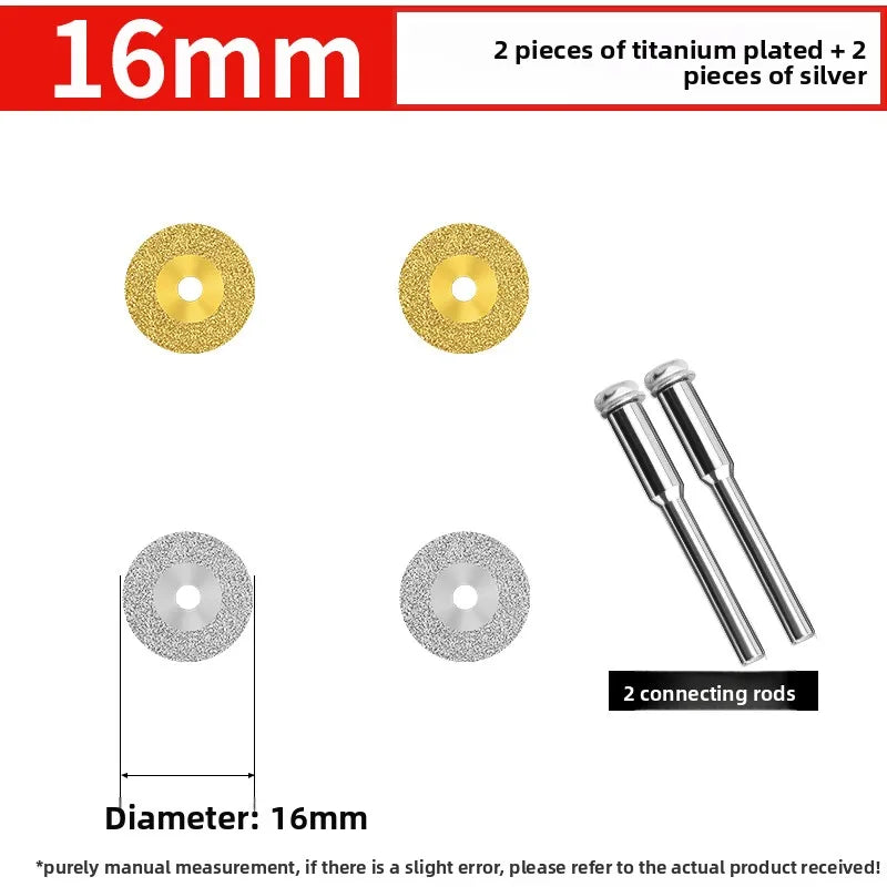 Tiling Cutting Small Slices Titanium-Coated Diamond Sand Small Saw Blades Stone Ceramic Jade Joint Cleaning and Grinding Sheets