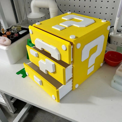 In Stock Question Mark Block 3d Printed Storage Box 3-layer Drawer Ornament Simple And Stylish Storage Organizer Xmas Gifts