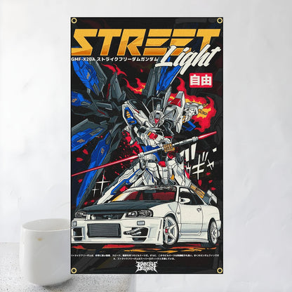 60x90cm 90x150cm Racing JDM Car Art Flag Polyester Printed Banner For Home Decoration