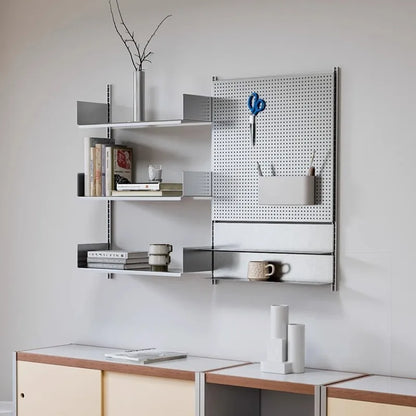 Stainless Steel DIY Bookcase for Living Room Modular Storage Shelf  Space Saving Display Organizer Wall Mounted Showcase System