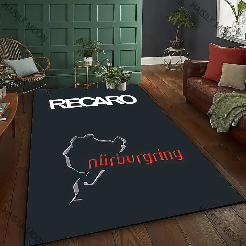 13 Styles R-Recaro Logo Pattern Printed Rug for Living Room, Bedroom, Office, Large Area,Stain Resistant Carpet,Stylish Gift Mat