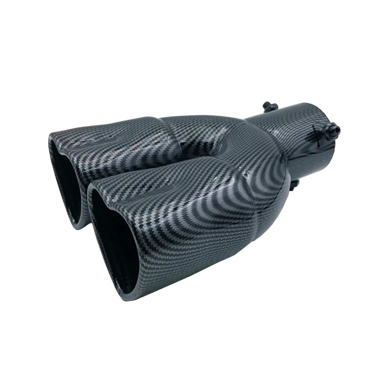 Car heart-shaped double row single row color car tail throat thickened stainless steel love bake blue exhaust pipe